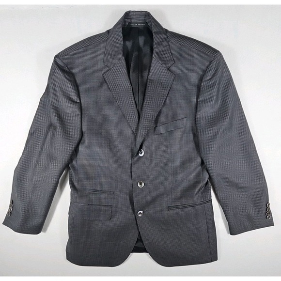 Hugo Boss Other - HUGO Hugo Boss 100% Virgin Wool Blazer Sport Coat 36S Houndstooth Pattern